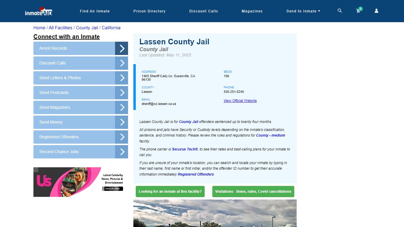 Lassen County Jail - Inmate Locator - Susanville, CA